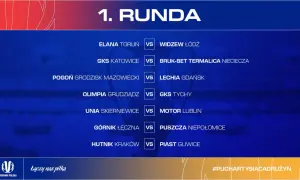 1. Runda Pucharu Polski: lista nadchodzących meczów, w tym Elana Toruń vs Widzew Łódź i Pogoń Grodzisk Mazowiecki vs Lechia Gdańsk.