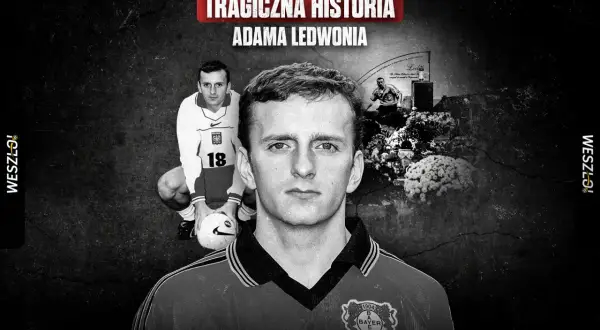 Tragiczna historia Adama Ledwonii. Piłkarz w koszulce Bayer Leverkusen i reprezentacji Polski.