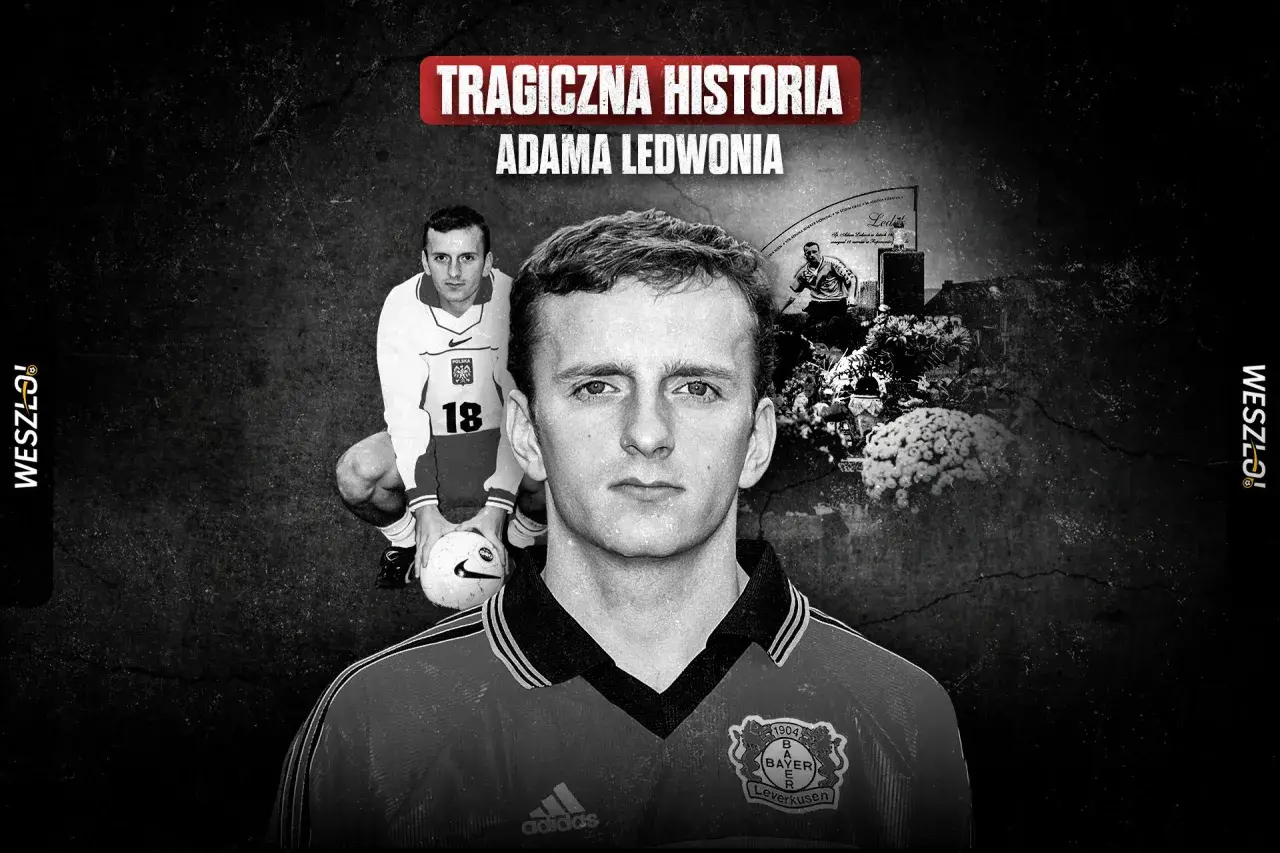 Tragiczna historia Adama Ledwonii. Piłkarz w koszulce Bayer Leverkusen i reprezentacji Polski.