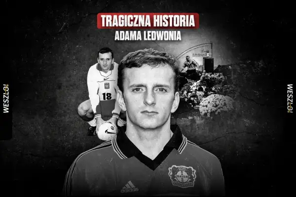 Tragiczna historia Adama Ledwonii. Piłkarz w koszulce Bayer Leverkusen i reprezentacji Polski.